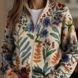 TABITHA | VESTE ZIPPÉE FLORAL JARDIN BOTANIQUE