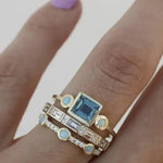 BAGUE VINTAGE BLEU CRISTAL