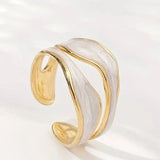 BAGUE VINTAGE BLANC OR