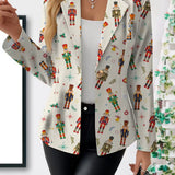 Stefania™ | Blazer con Stampa di Schiaccianoci