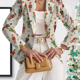 Stefania™ | Blazer con Stampa di Schiaccianoci