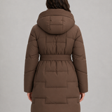 VÉRONIQUE | PARKA LONGUE À CAPUCHE CEINTURÉE