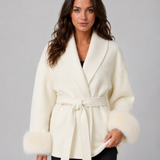 ELSA | MANTEAU EN FAUSSE FOURRURE CEINTURÉ