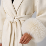 ELSA | MANTEAU EN FAUSSE FOURRURE CEINTURÉ
