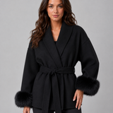 ELSA | MANTEAU EN FAUSSE FOURRURE CEINTURÉ