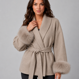 ELSA | MANTEAU EN FAUSSE FOURRURE CEINTURÉ