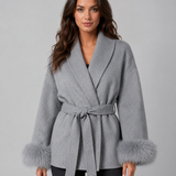 ELSA | MANTEAU EN FAUSSE FOURRURE CEINTURÉ
