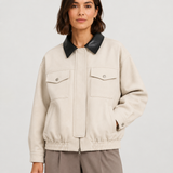 ÉLODIE | VESTE EN SIMILICUIR COURTE