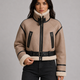 YASMINE | VESTE EN SIMILICUIR COURTE