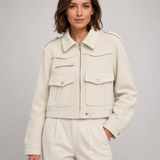MARION | VESTE EN SIMILICUIR COURTE