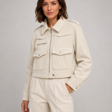 MARION | VESTE EN SIMILICUIR COURTE