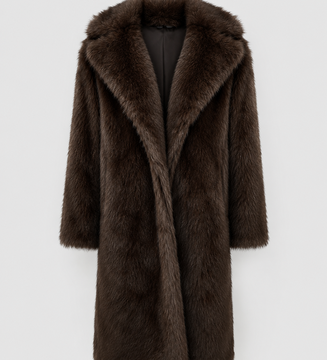 BÉNÉDICTE | MANTEAU EN FAUSSE FOURRURE LONG