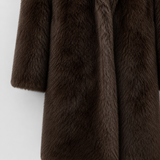 BÉNÉDICTE | MANTEAU EN FAUSSE FOURRURE LONG