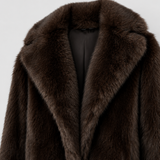 BÉNÉDICTE | MANTEAU EN FAUSSE FOURRURE LONG