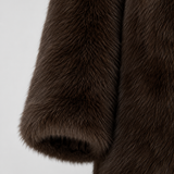 BÉNÉDICTE | MANTEAU EN FAUSSE FOURRURE LONG