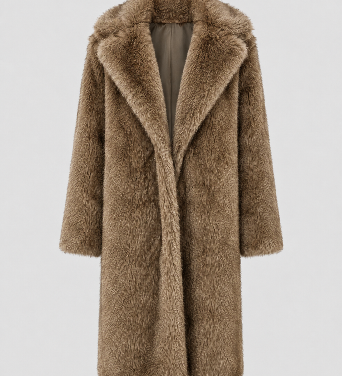 BÉNÉDICTE | MANTEAU EN FAUSSE FOURRURE LONG