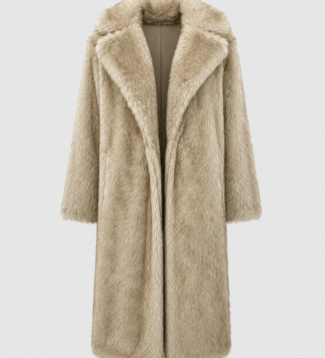 BÉNÉDICTE | MANTEAU EN FAUSSE FOURRURE LONG