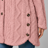 FLEUR | VESTE TEDDY À CAPUCHE
