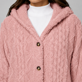 FLEUR | VESTE TEDDY À CAPUCHE