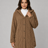 FLEUR | VESTE TEDDY À CAPUCHE