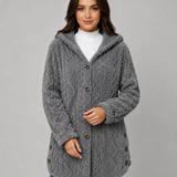 FLEUR | VESTE TEDDY À CAPUCHE