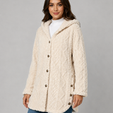 FLEUR | VESTE TEDDY À CAPUCHE
