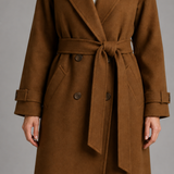 DOMINIQUE | MANTEAU EN LAINE LONG CEINTURÉ