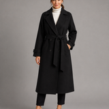 DOMINIQUE | MANTEAU EN LAINE LONG CEINTURÉ