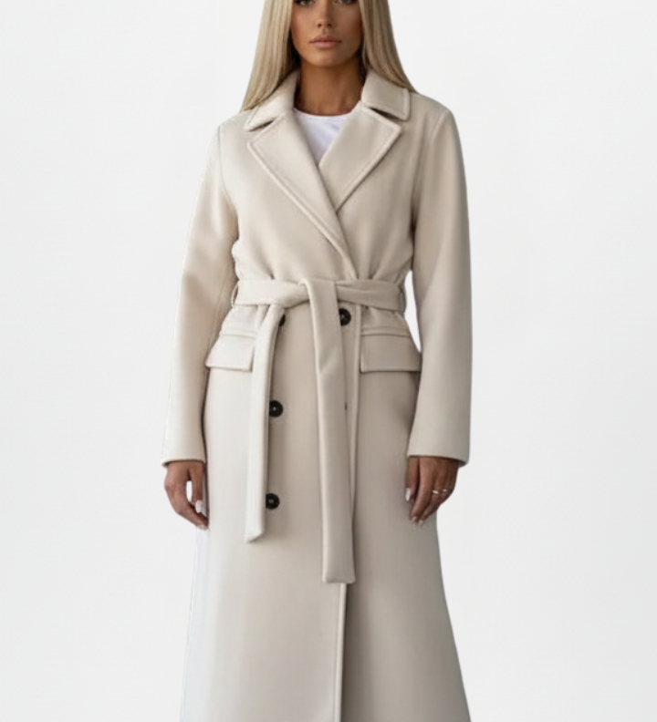 BRIGITTE | MANTEAU LONG CEINTURÉ