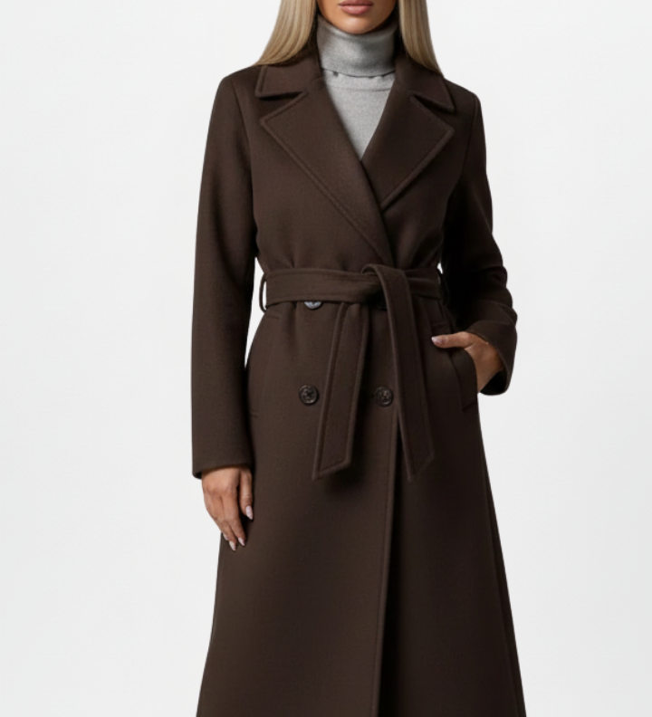 BRIGITTE | MANTEAU LONG CEINTURÉ