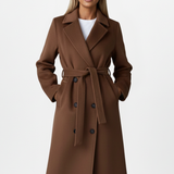 BRIGITTE | MANTEAU LONG CEINTURÉ