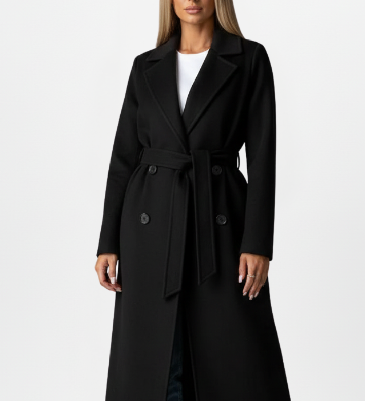 BRIGITTE | MANTEAU LONG CEINTURÉ