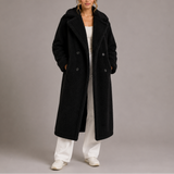 BÉATRICE | MANTEAU TEDDY LONG CROISÉ