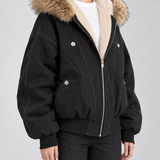 ODILE | VESTE EN FAUSSE FOURRURE À CAPUCHE OVERSIZE