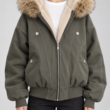ODILE | VESTE EN FAUSSE FOURRURE À CAPUCHE OVERSIZE