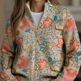 XANTHE | VESTE IMPRIMÉE JARDIN FLEURI VINTAGE
