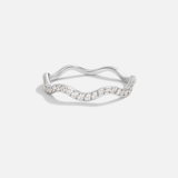 Zenya Crystal & Silver Wave - Ring