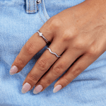 Zenya Crystal & Silver Wave - Ring