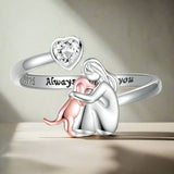 Tobby Adjustable Dog Lover Ring